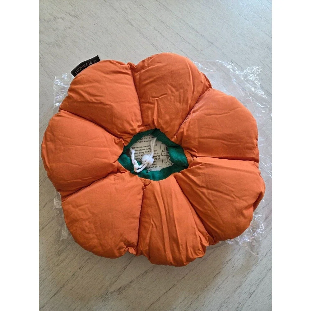 HiDream Cat Cone Collar, Cute Orange Pumpkin Style